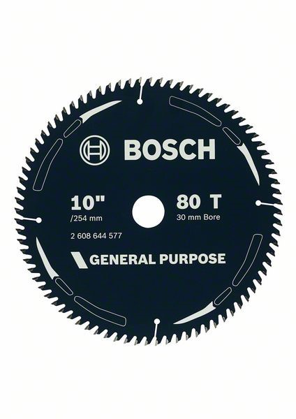 BOSCH WOOD SAW BLADE 10'' X 30/1''/25 X 80 TEETH 